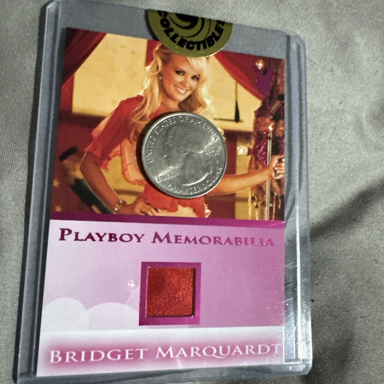 Bridget Marquardt PLAYBOY CARD playmate memorabilia cloth patch Rare 🔥