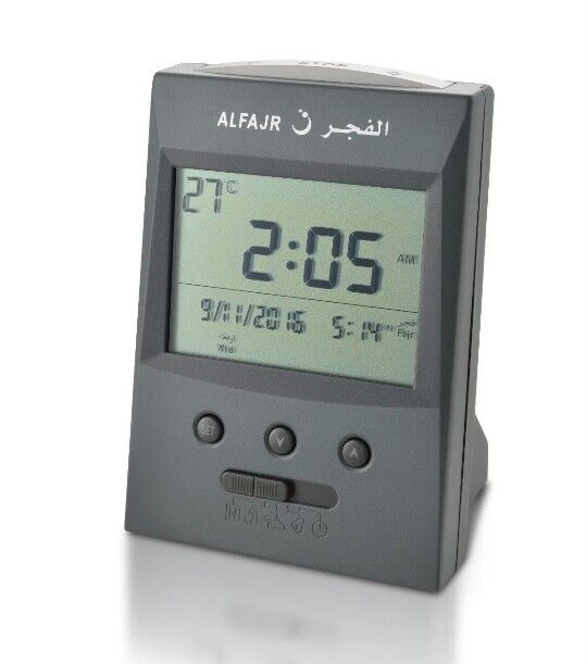Alfajr Digital Automatic Prayer Alarm Clock Azan Qibla Hijri Fajr Muslim NEW