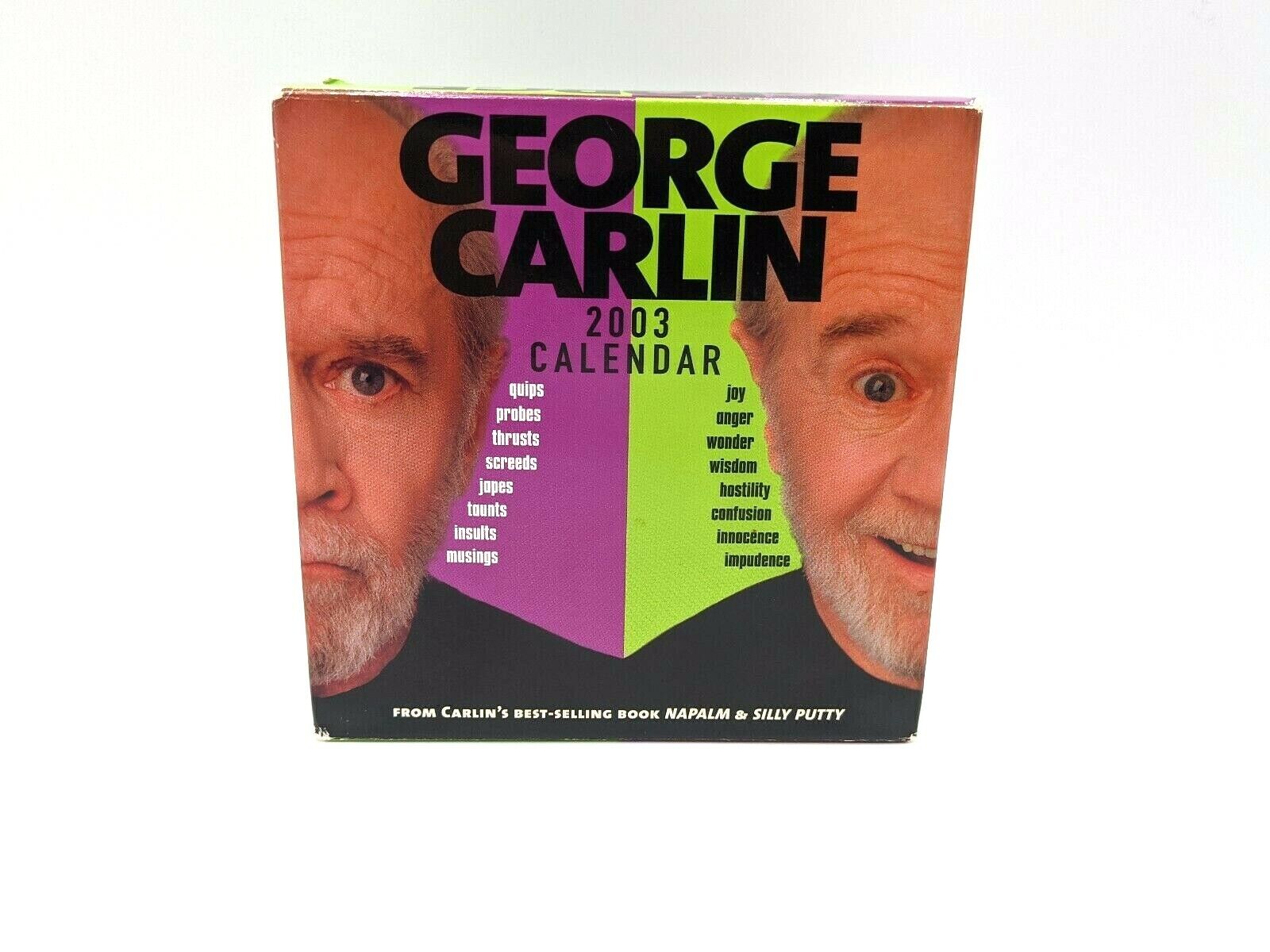 George Carlin 2003 Calendar From Best Selling Napalm & Silly Putty New Open Box