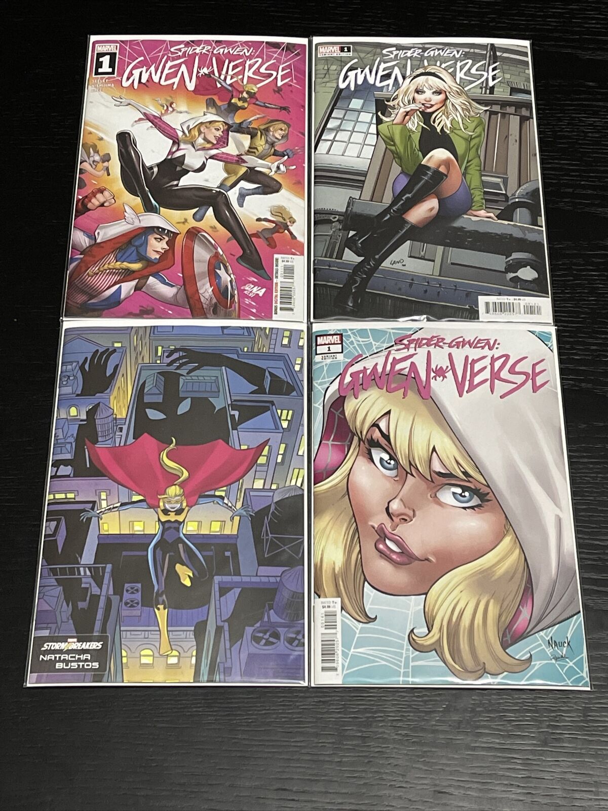 🚨 Spider-Gwen Spiderverse #1 Variant Cover Lot Stormbreakers Nauck Homage 🚨