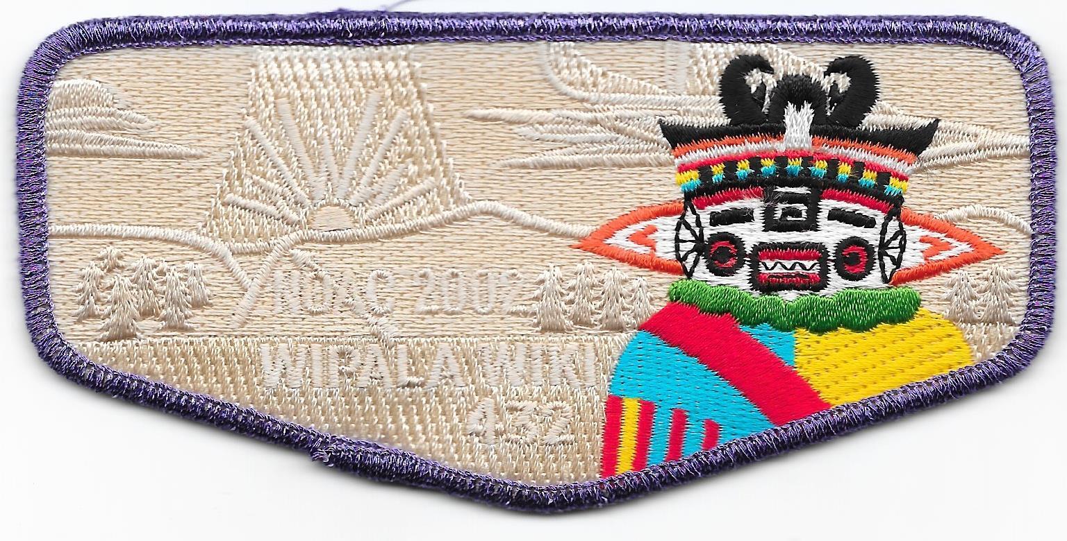 S60 Wipala Wiki Lodge 432 2002 NOAC Flap Boy Scouts of America BSA BCA