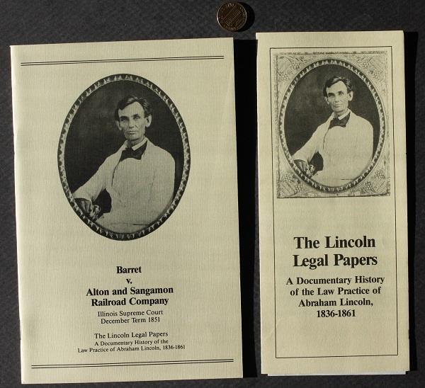 1989 Springfield Illinois Abraham Lincoln Legal Papers TWO Booklet Brochure Set-