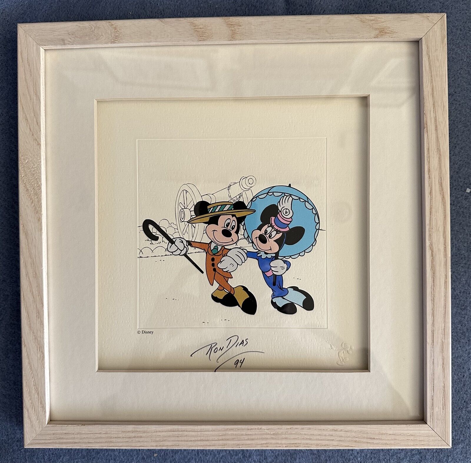 Disney Treasures NIFTY NINETIES Mickey Mouse 1941 Framed Print Signed by Artist