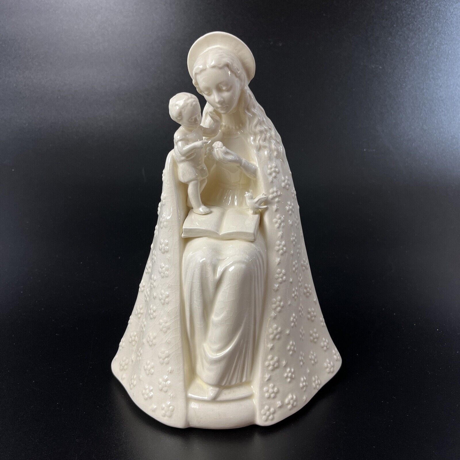 Vtg Hummel Goebel Flower Madonna Virgin & Child Jesus Figurine Full Bee TMK-2