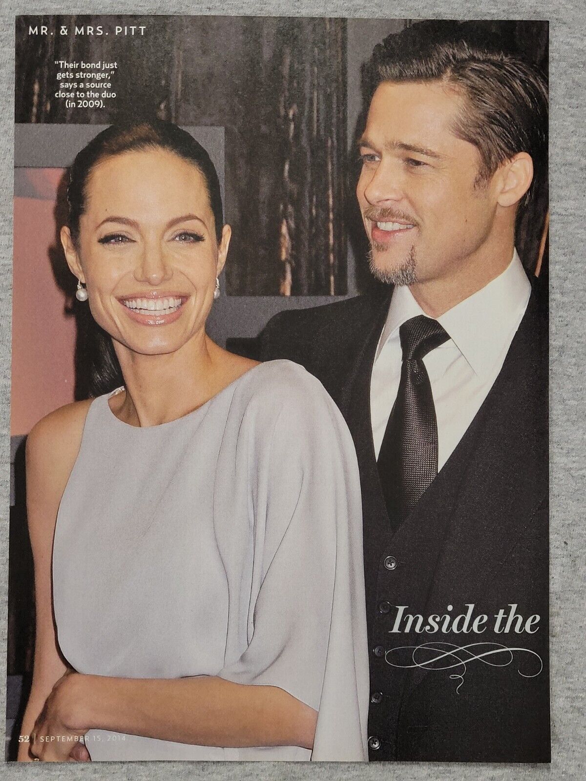 2014 Magazine Photo Page Angelina Jolie And Brad Pitt Celebrities 