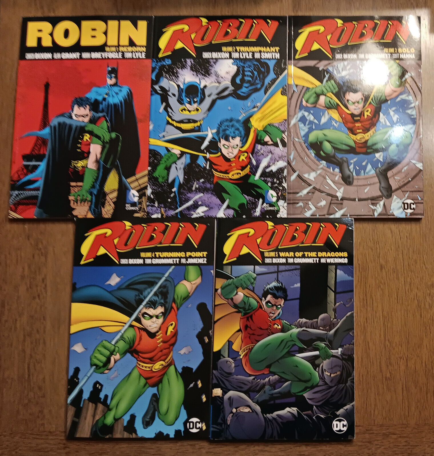 Robin Tim Drake vol 1 2 3 4 5 by Chuck Dixon Classic 90s Run TPB Lot DC Comics