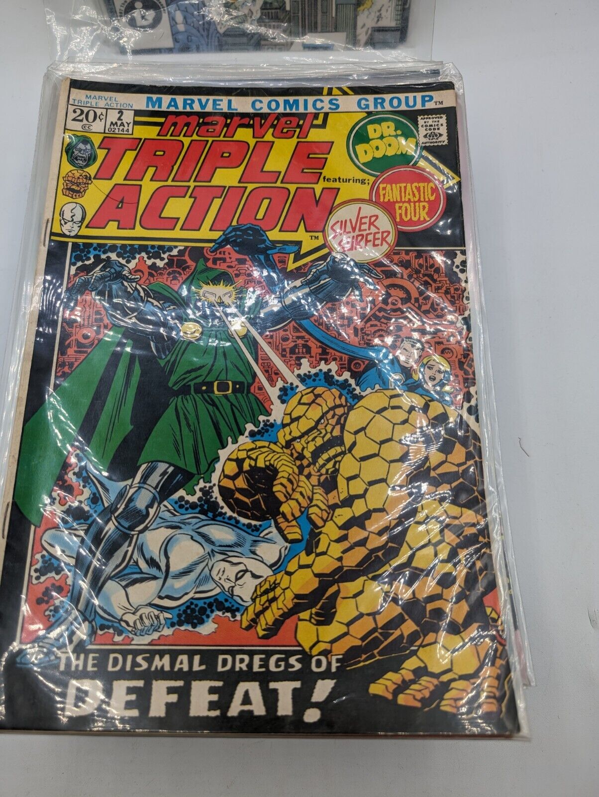 MARVEL TRIPLE ACTION #2 Dr. Doom Fantastic Four Silver Surfer Dramatic Cover