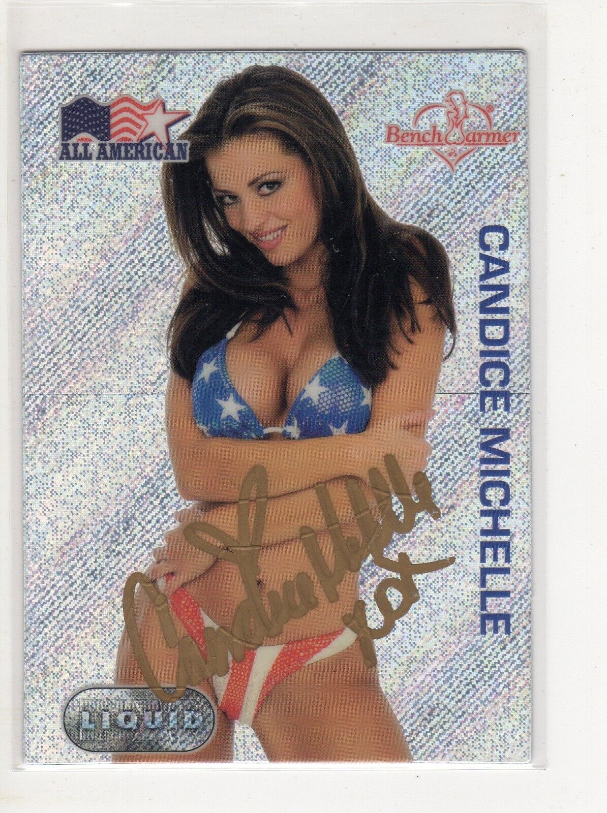 Candice Michelle Bench Warmer 2003 All American Liquid FX Autograph RC (WWE)