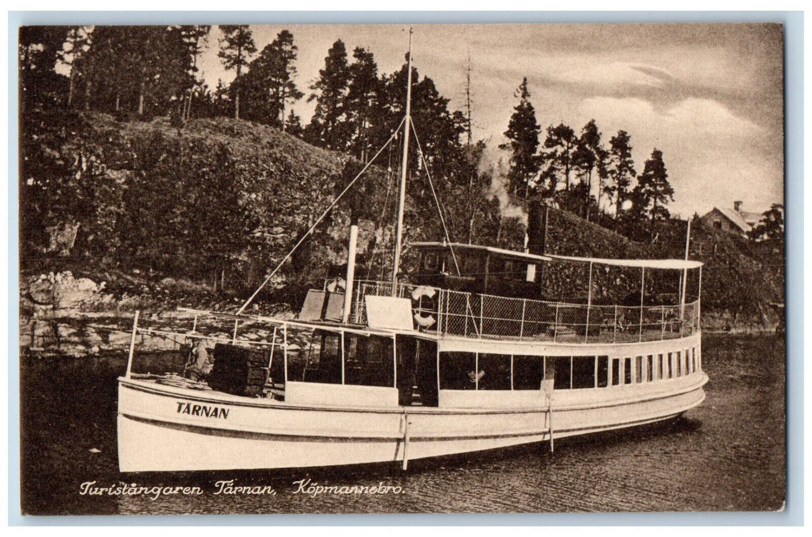 Köpmannebro Sweden Postcard The Tourist Ferry Tarnan c1910 Antique Unposted