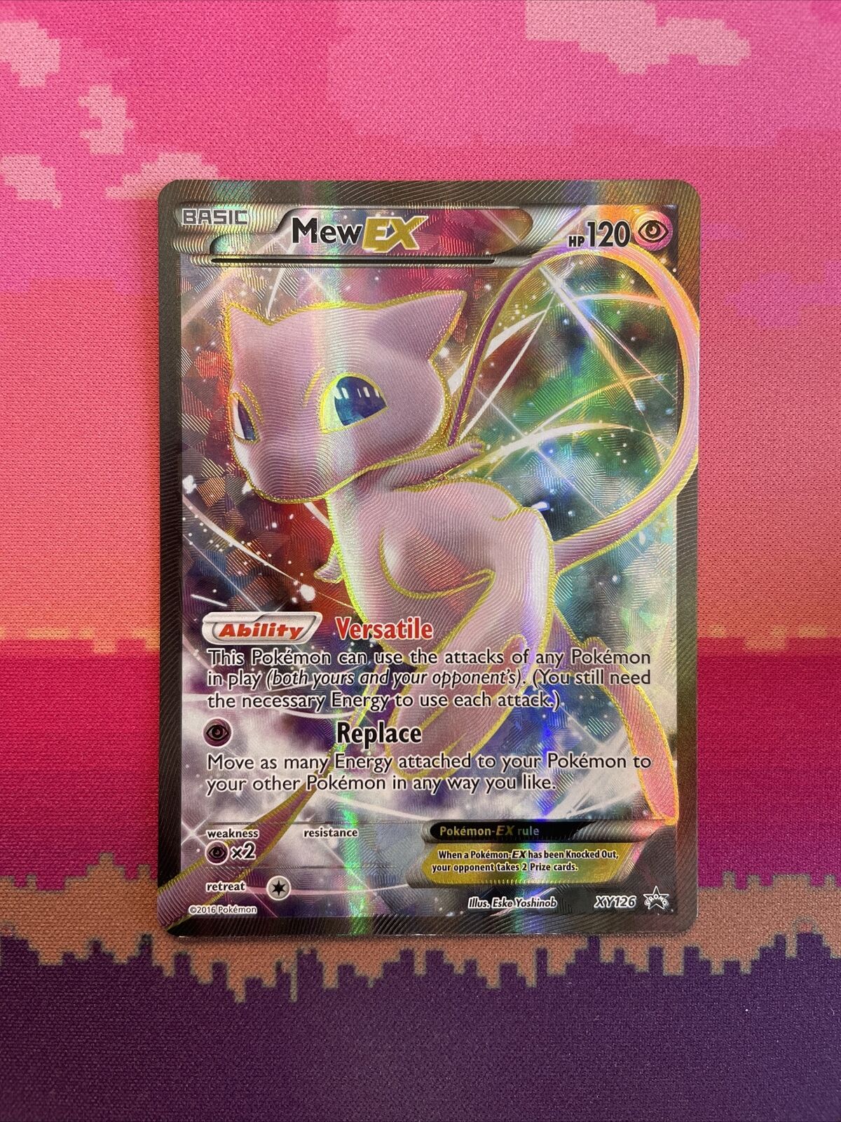Pokemon Card Mew EX XY126 Ultra Rare Full Art Black Star Promo Near Mint Cond