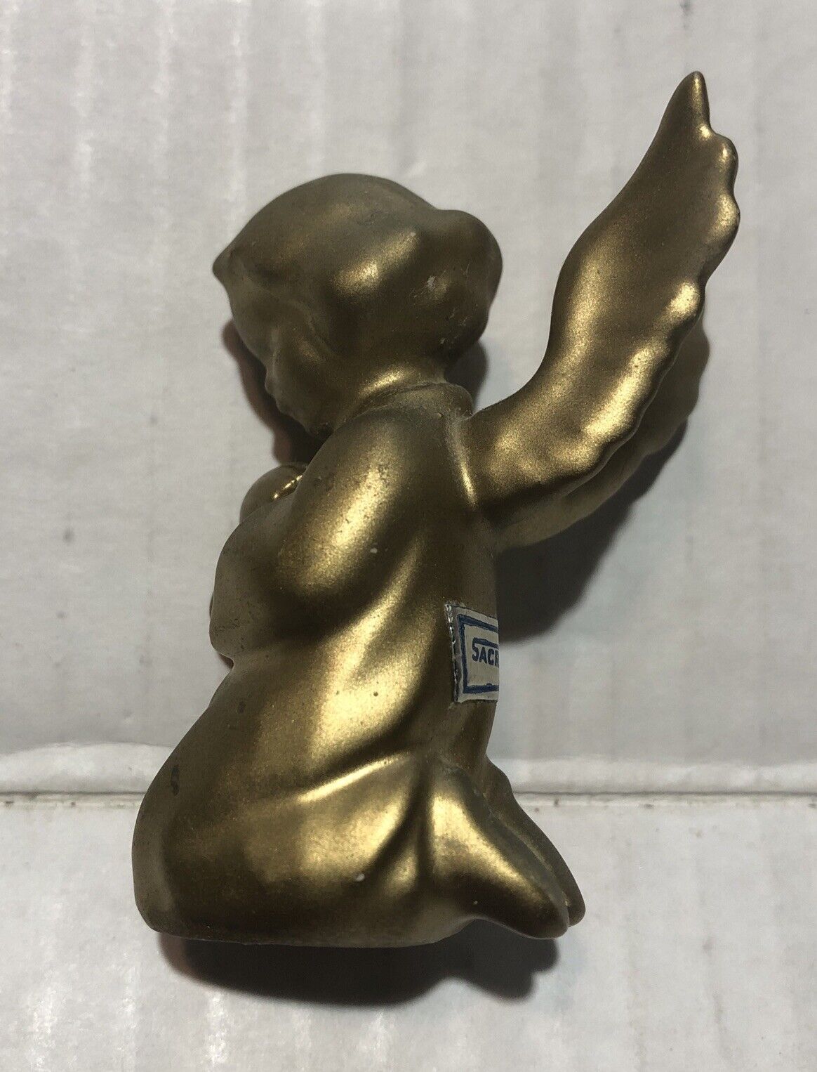 Vintage Sacrart Goebel W Germany Gold Colored Small Angel Figurine