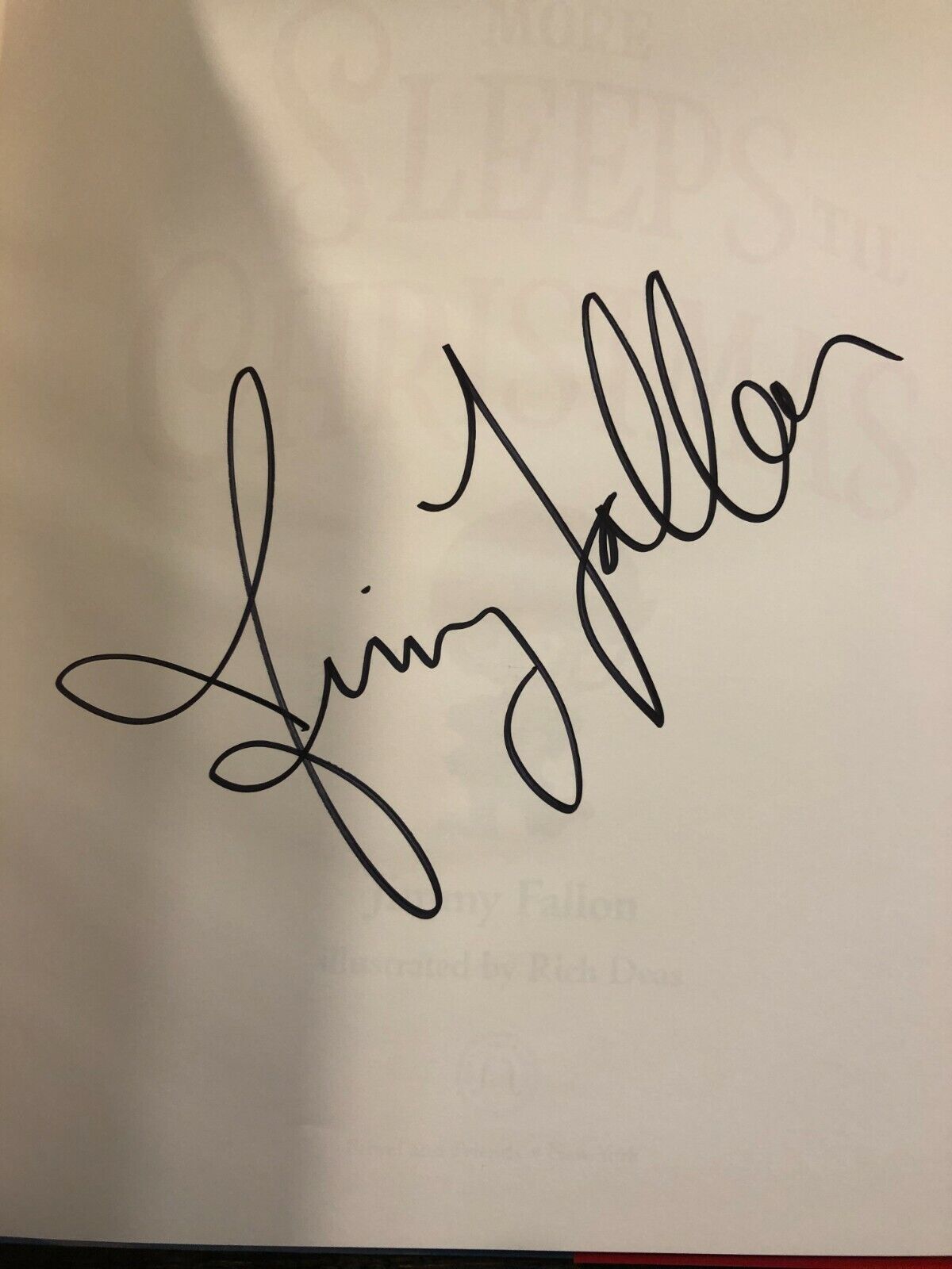 Jimmy Fallon 5 More Sleeps Til Christmas signed autographed Book autograph AUTO