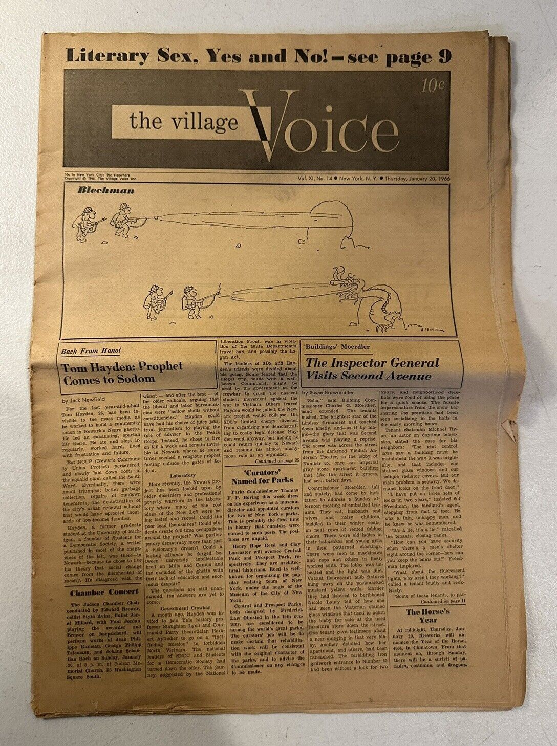 1966 January 20th The Village Voice Newspaper (B39)