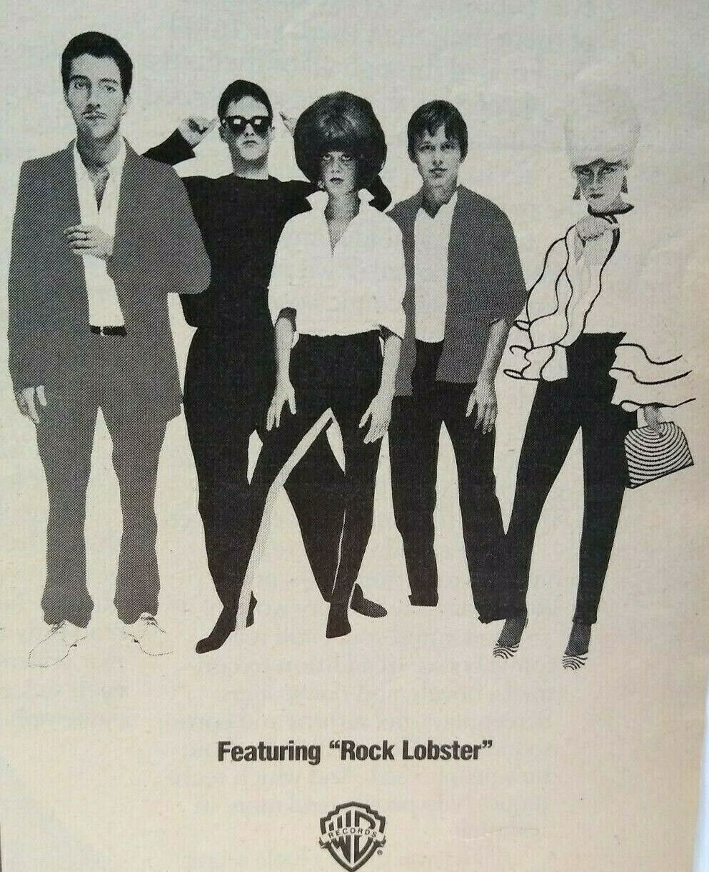 The B-52\'s Magazine AD Rock Lobster 1979 Vintage Artwork New Wave Rock Music 