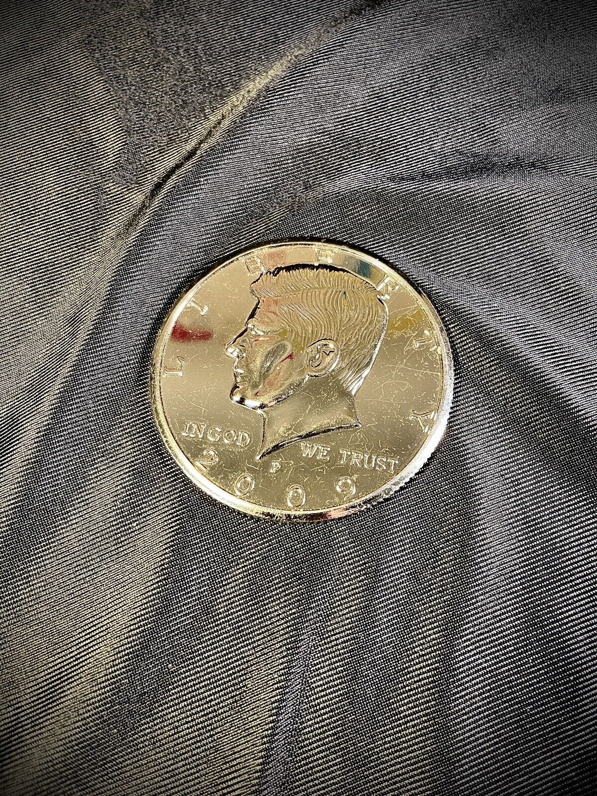 Giant 50 Cent Coin Used In Magic Tricks, Used