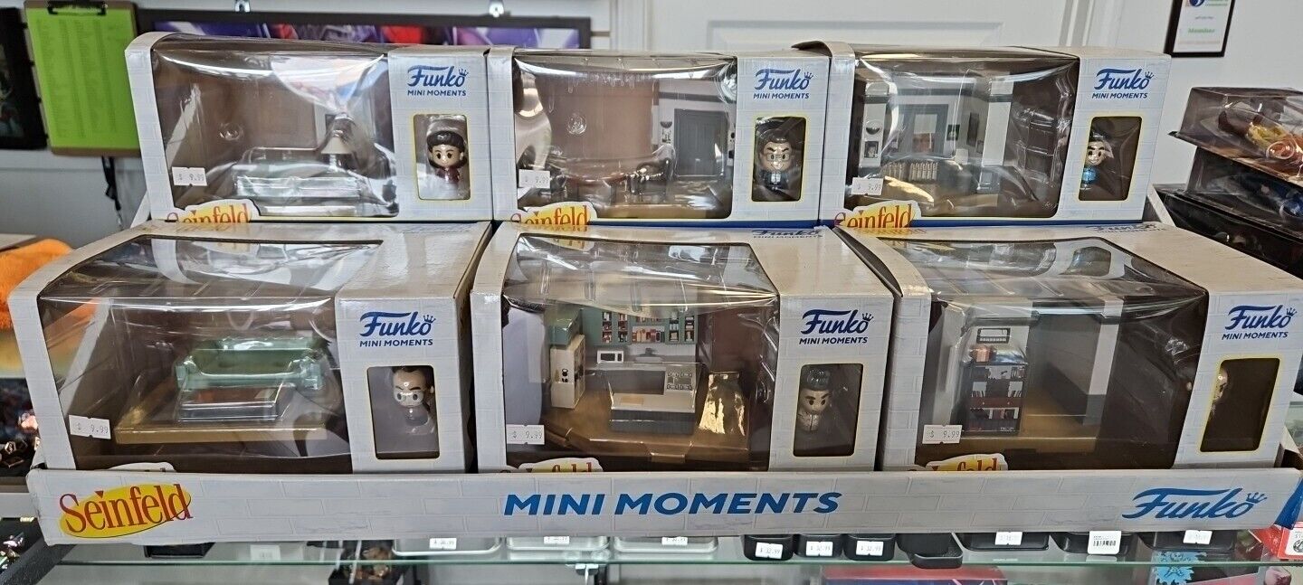 SEINFELD FUNKO Mini Moments  COMPLETE CHASE SET Of 6:  NEW IN BOX With Display