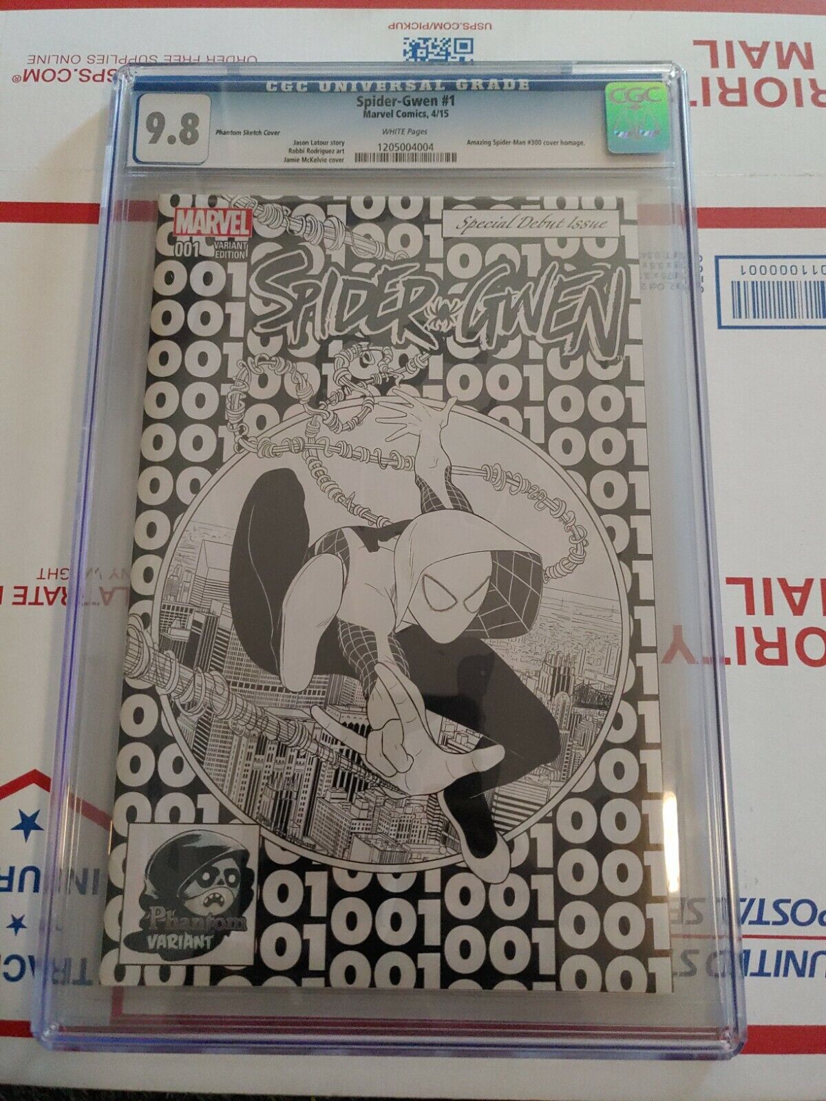 Spider-Gwen #1 (Phantom Sketch Cover)  CGC 9.8 