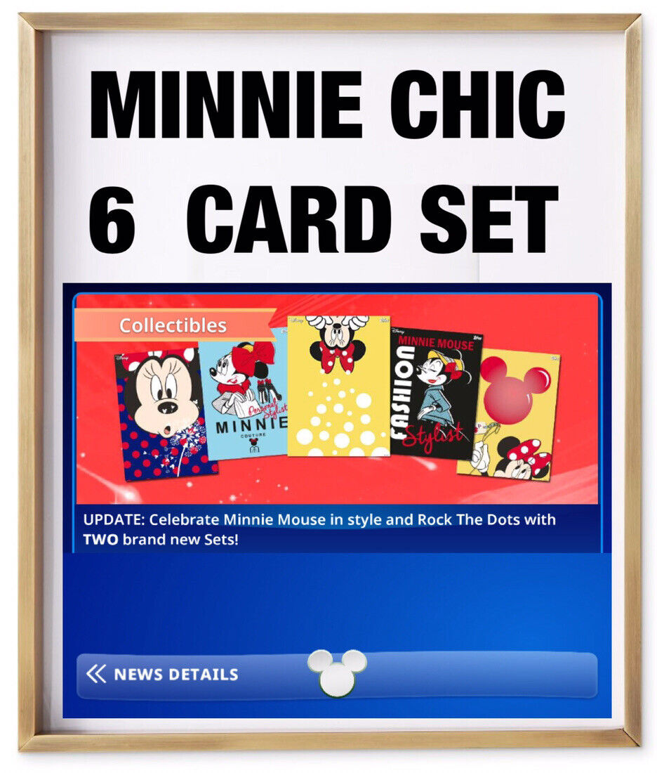 MINNIE CHIC COLLECTION-6 CARD SET-TOPPS DISNEY COLLECT