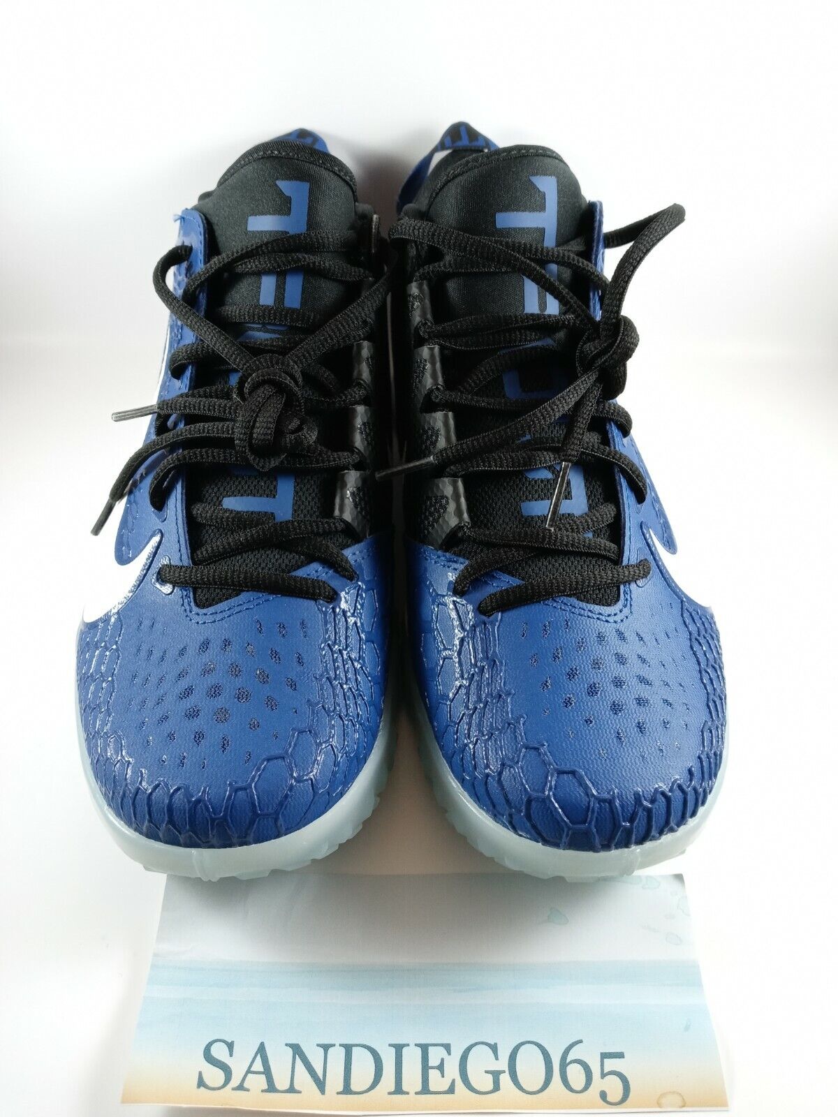 🔥Nike Force Zoom Trout 5 Turf Baseball Shoes Blue Black (AH3374-401) Size 8🔥