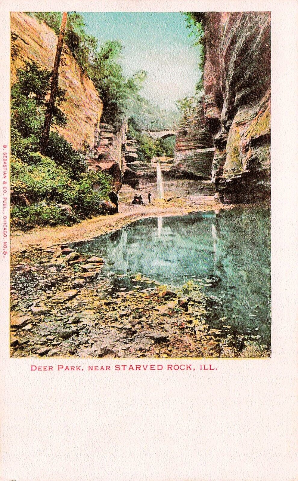 Oglesby Starved Rock Deer Park Illinois IL LaSalle County Waterfall Postcard E14