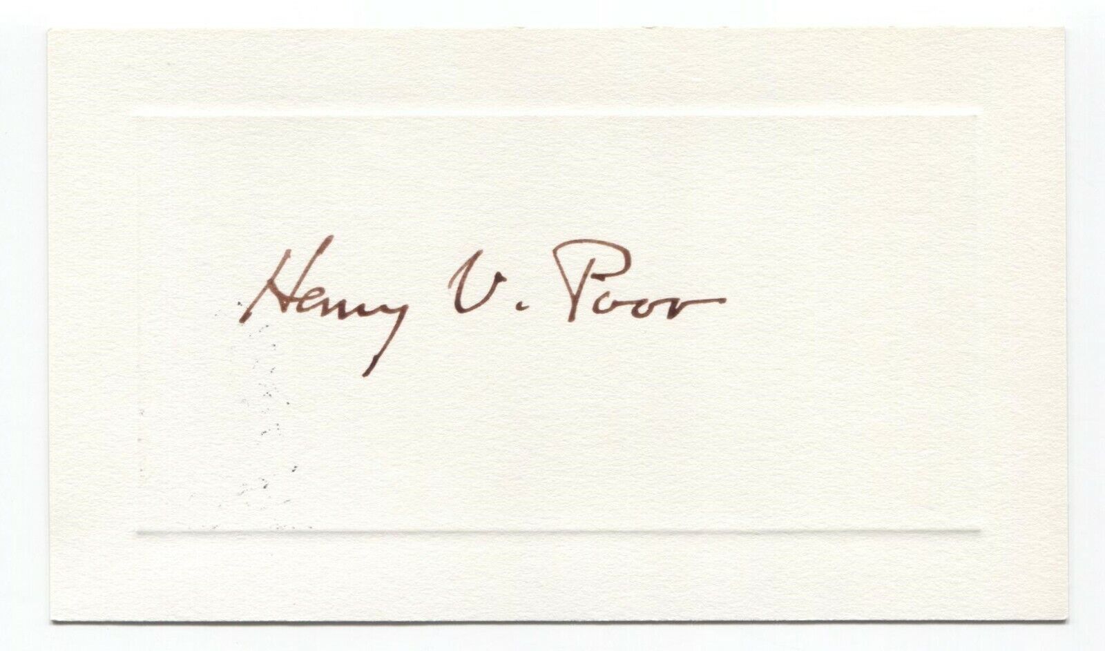 Henry Varnum Poor Signed Card Autographed Signature Artist Architect Designer