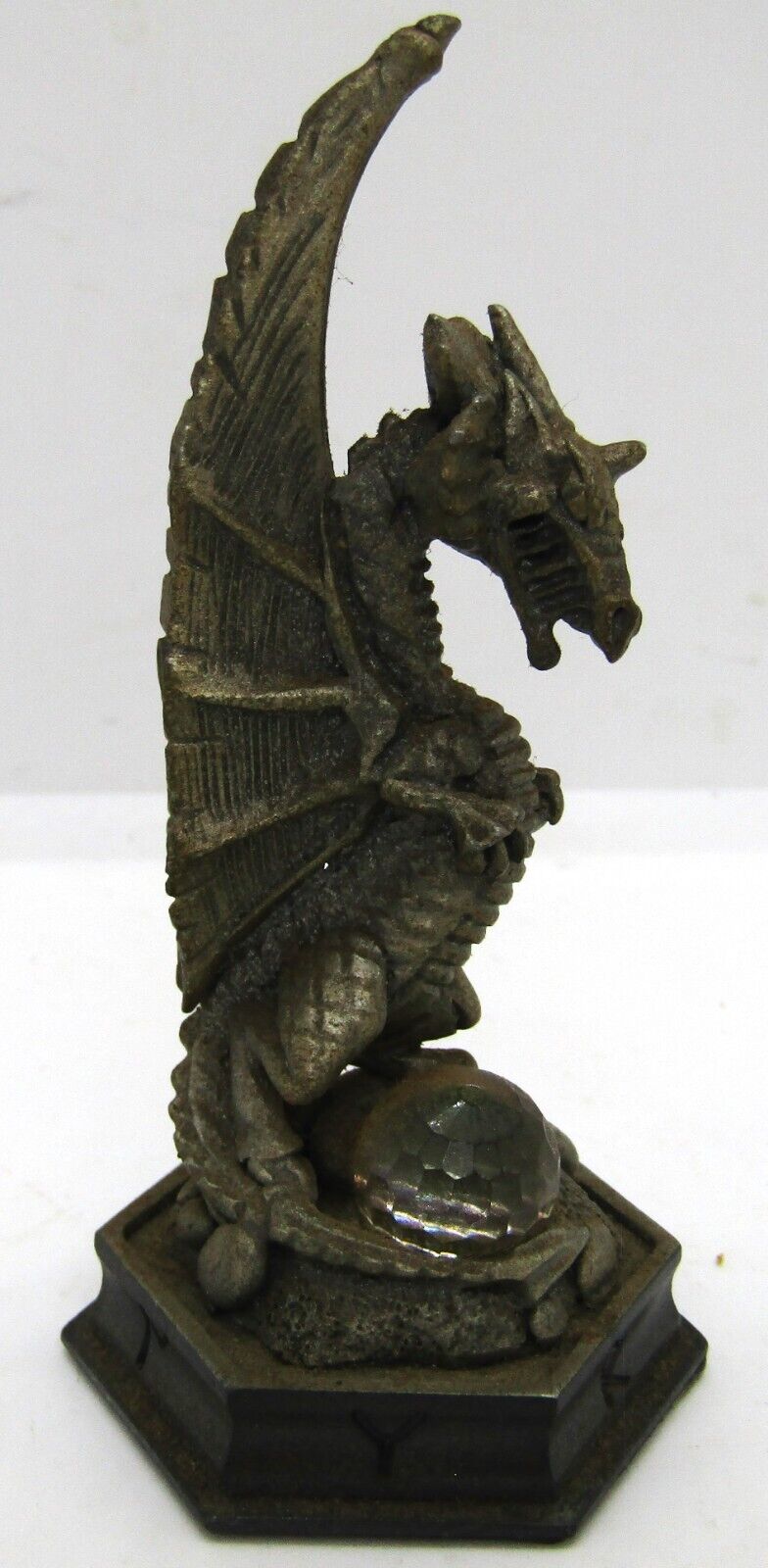 The Fantasy of the Crystal Jalgraxa the Dragon Knight.  Pewter Chess Piece.