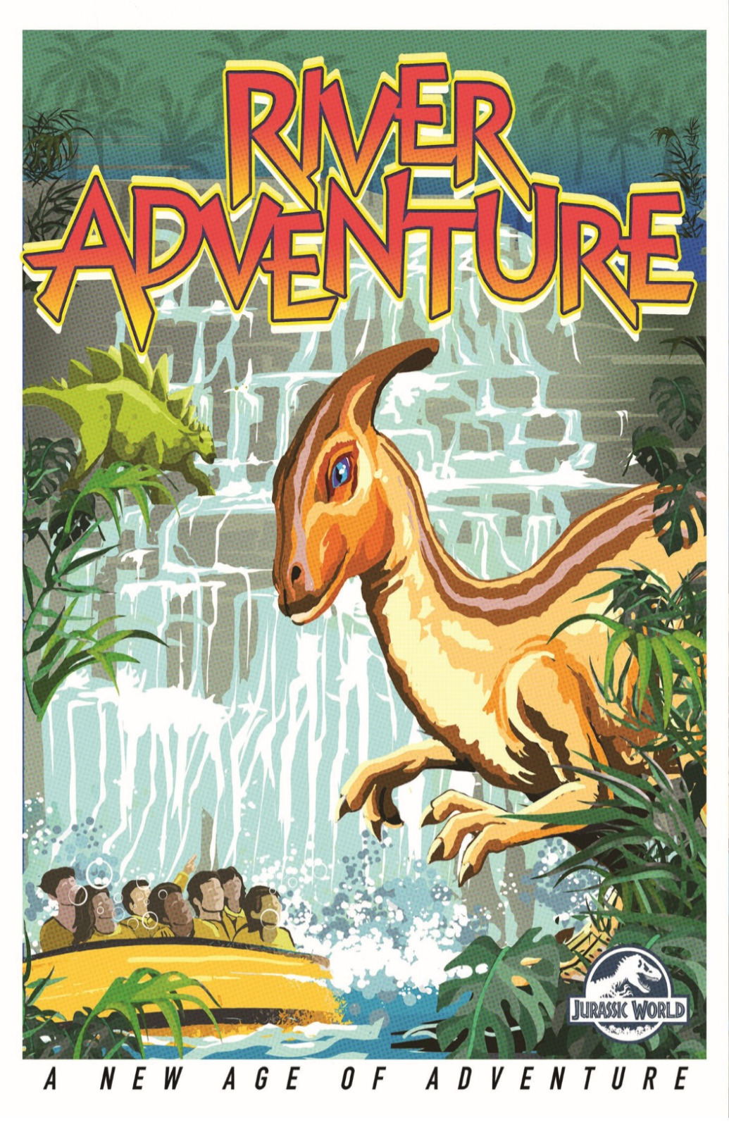 Jurassic World Attraction Poster Print 11x17 River Adventure Universal Orlando