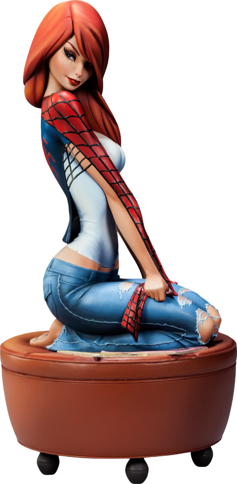 🔥SIDESHOW MARY JANE COMIQUETTE J Scott Campbell Statue SPIDER-MAN Bust Maquette