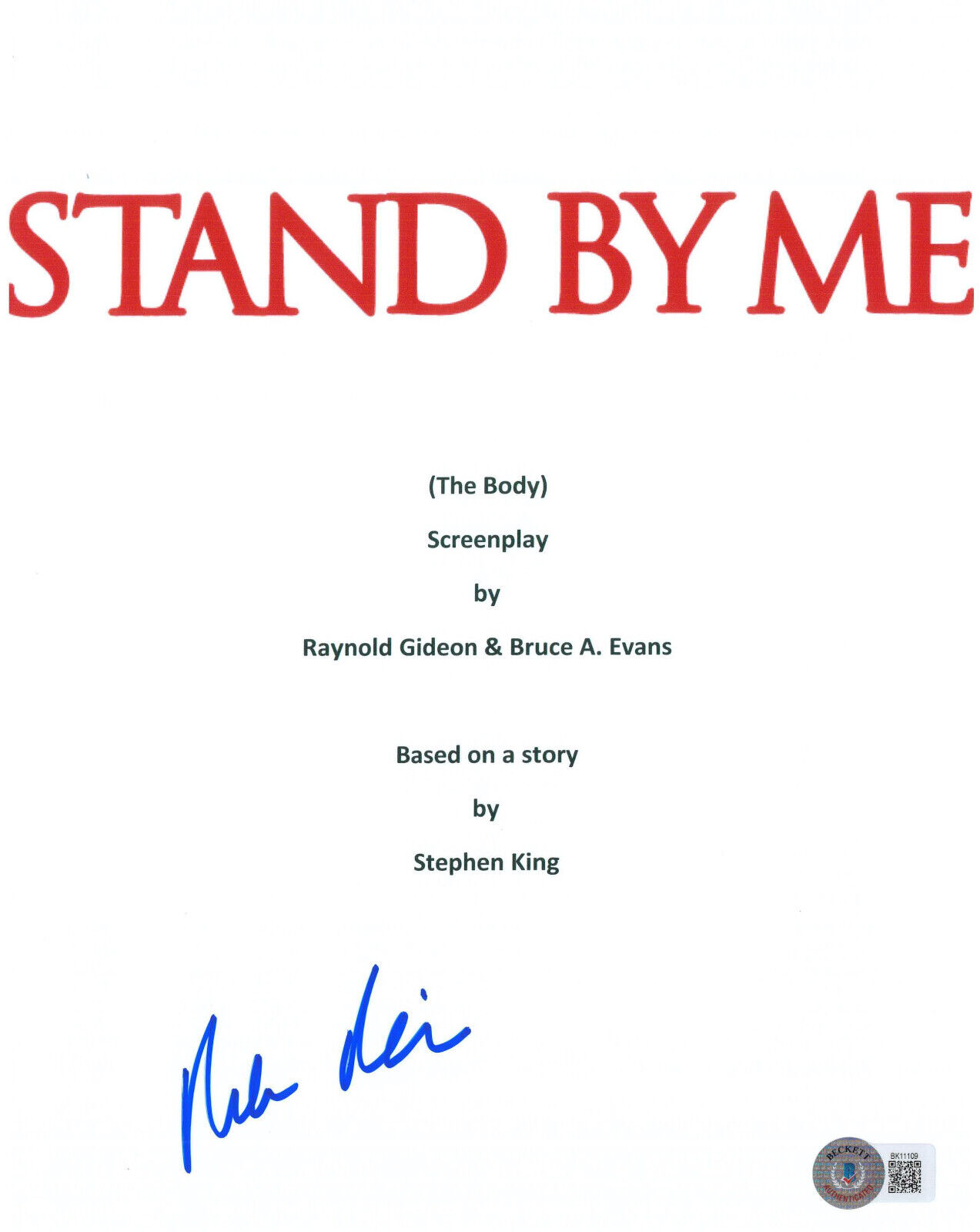 ROB REINER SIGNED AUTOGRAPH STAND BY ME FULL SCRIPT BECKETT BAS