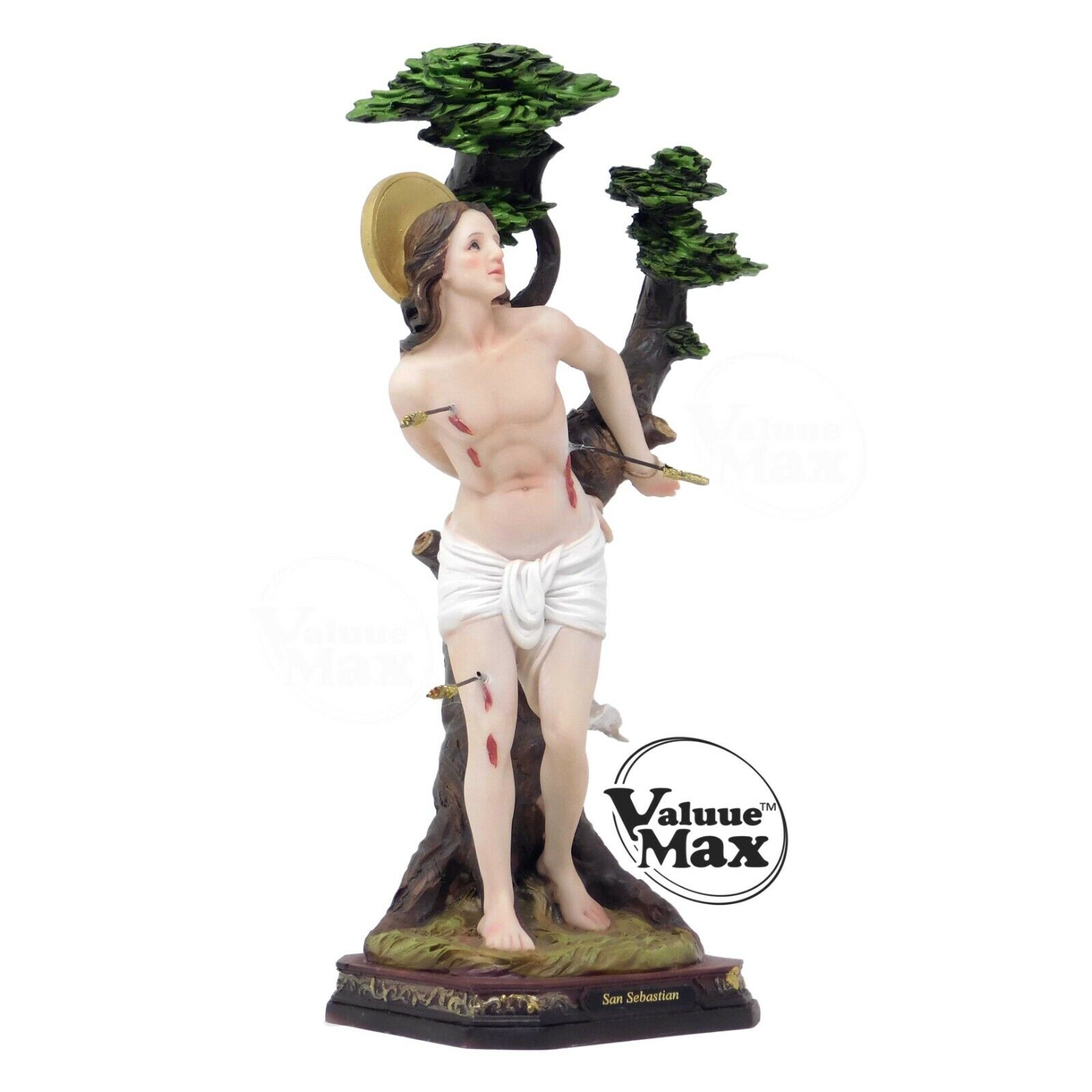 Moicla™ Saint Sebastian Statue, Finely Detailed Resin, 12 Inch Tall Figurine