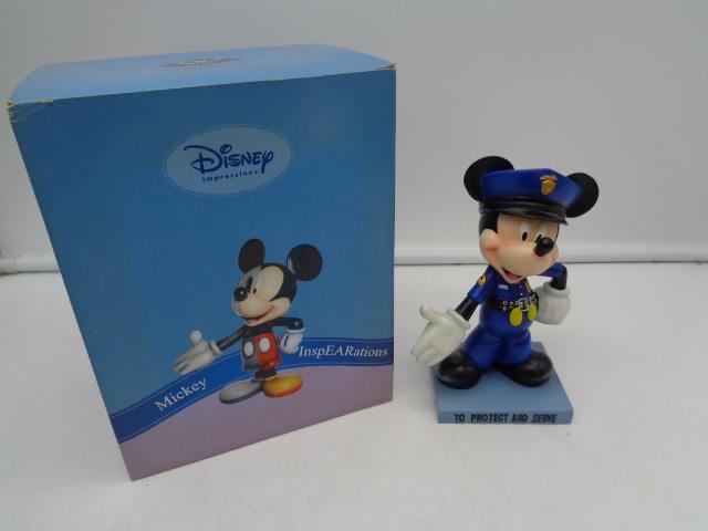 MINT in Box Disney Policeman Mickey Mouse InspEARations 17812 Westland Giftware