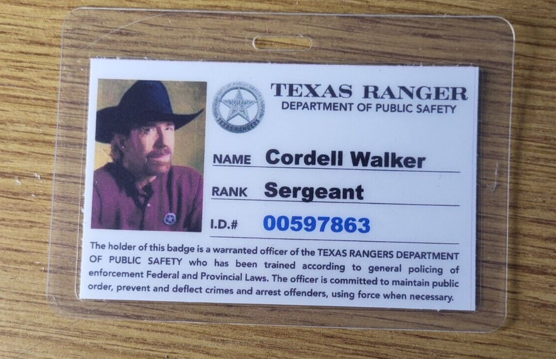 Walker Texas Ranger TV Series ID Badge-Cordell Walker  Hat Cosplay prop costume
