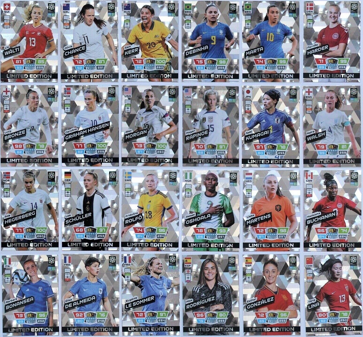 Panini Adrenalyn XL FIFA Women's World Cup 2023 Limited Edition & Special Cards