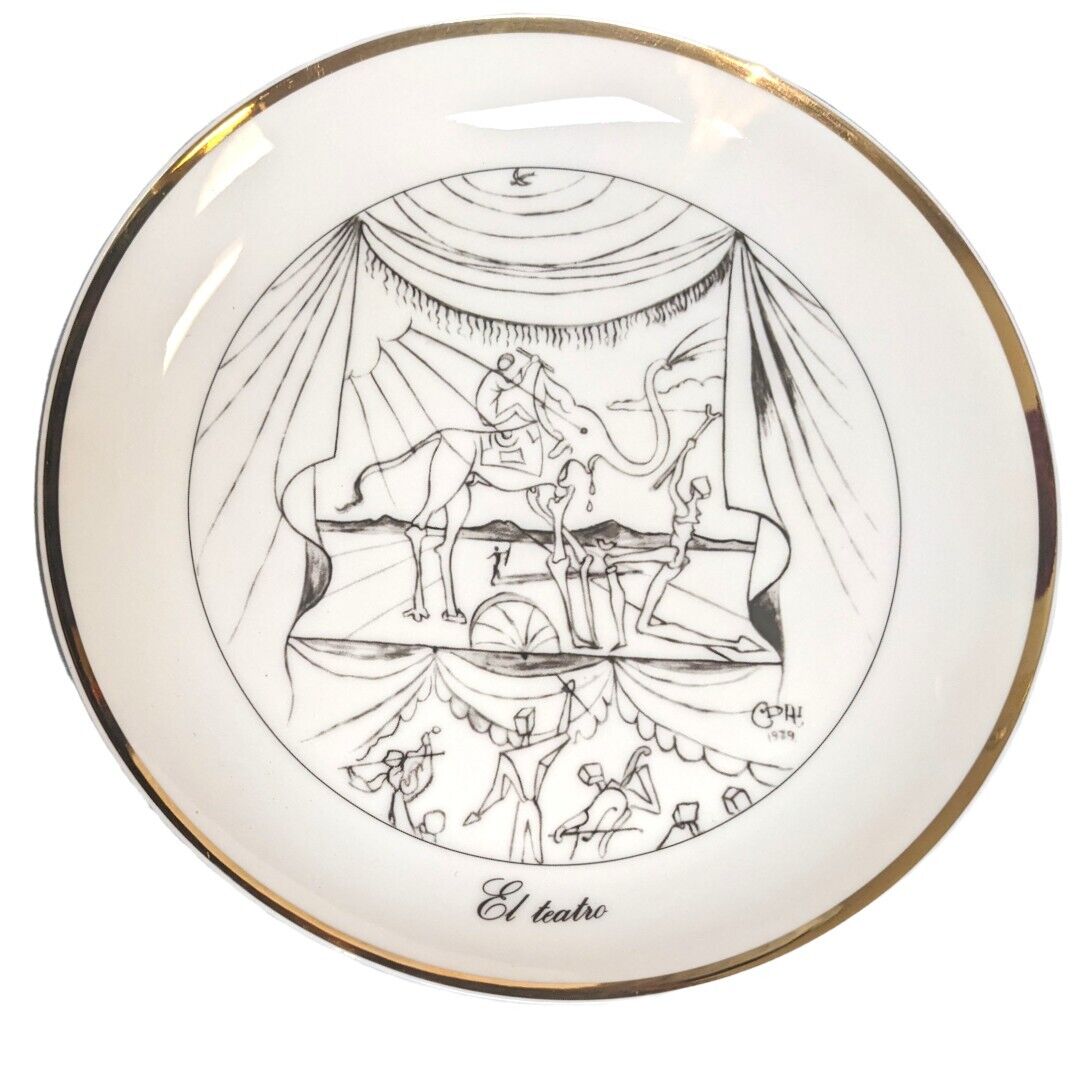 Salvador Dali 1980 Decorative Plates Set Of 7, Bidasoa Spain, Limited Edition 