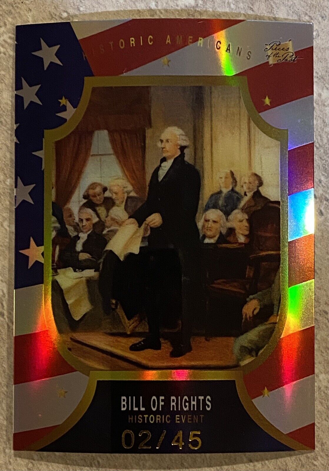 2023 PIECES OF THE PAST BILL OF RIGHTS FLAG REFRACTOR 2/45  