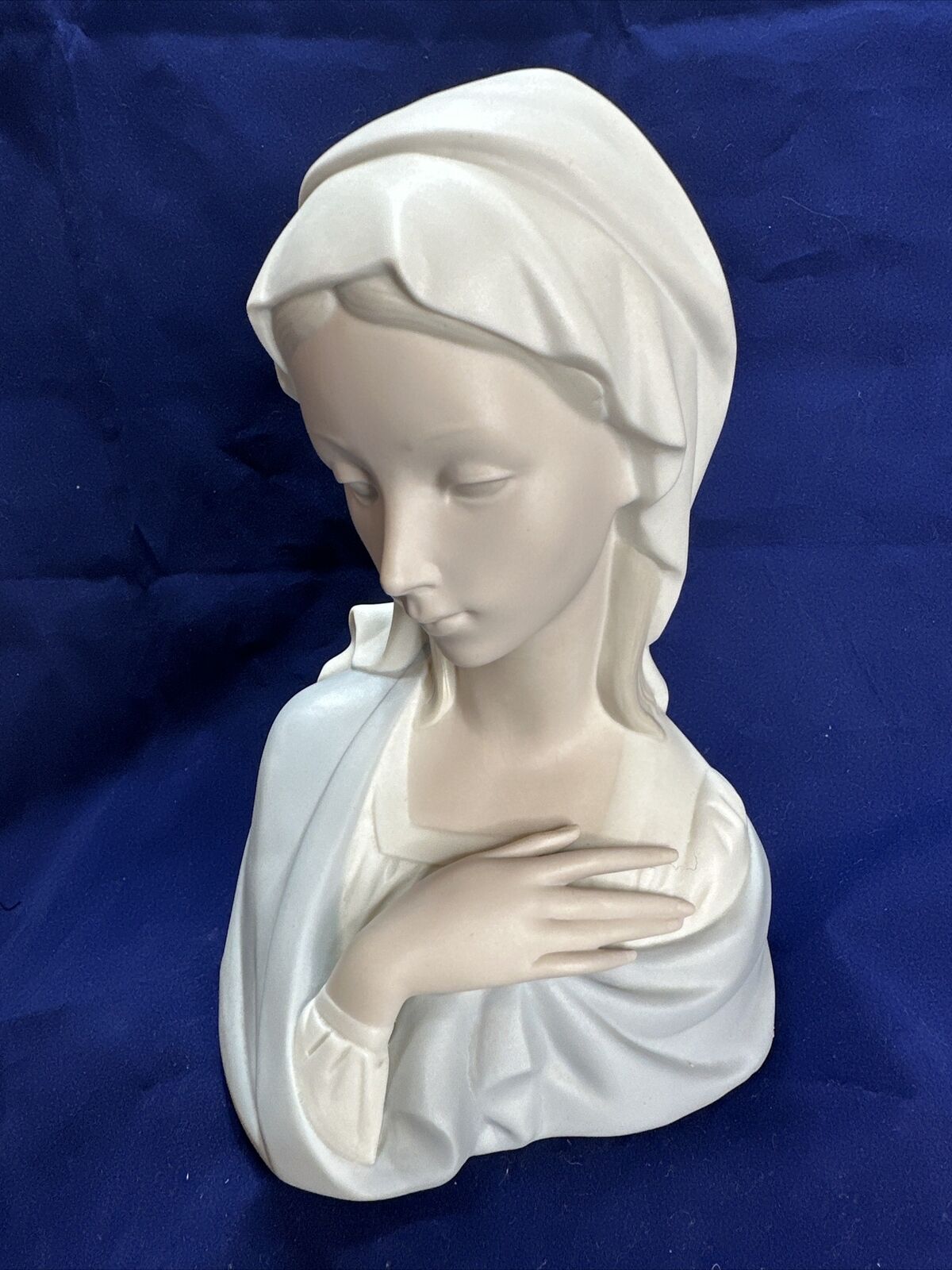 LLADRO Spain Virgin Mary Madonna Figurine Bust #4649 Matte Finish Excellent
