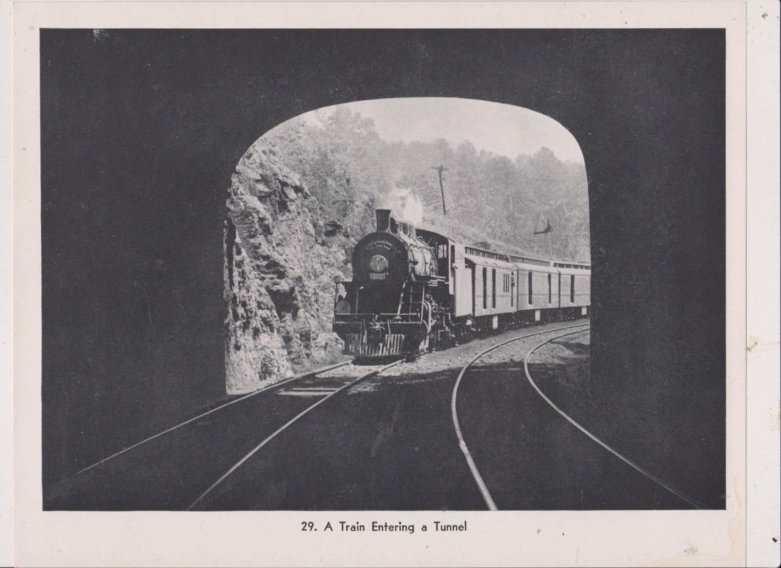 VINTAGE TRAIN ENTERING TUNNEL PICTURES