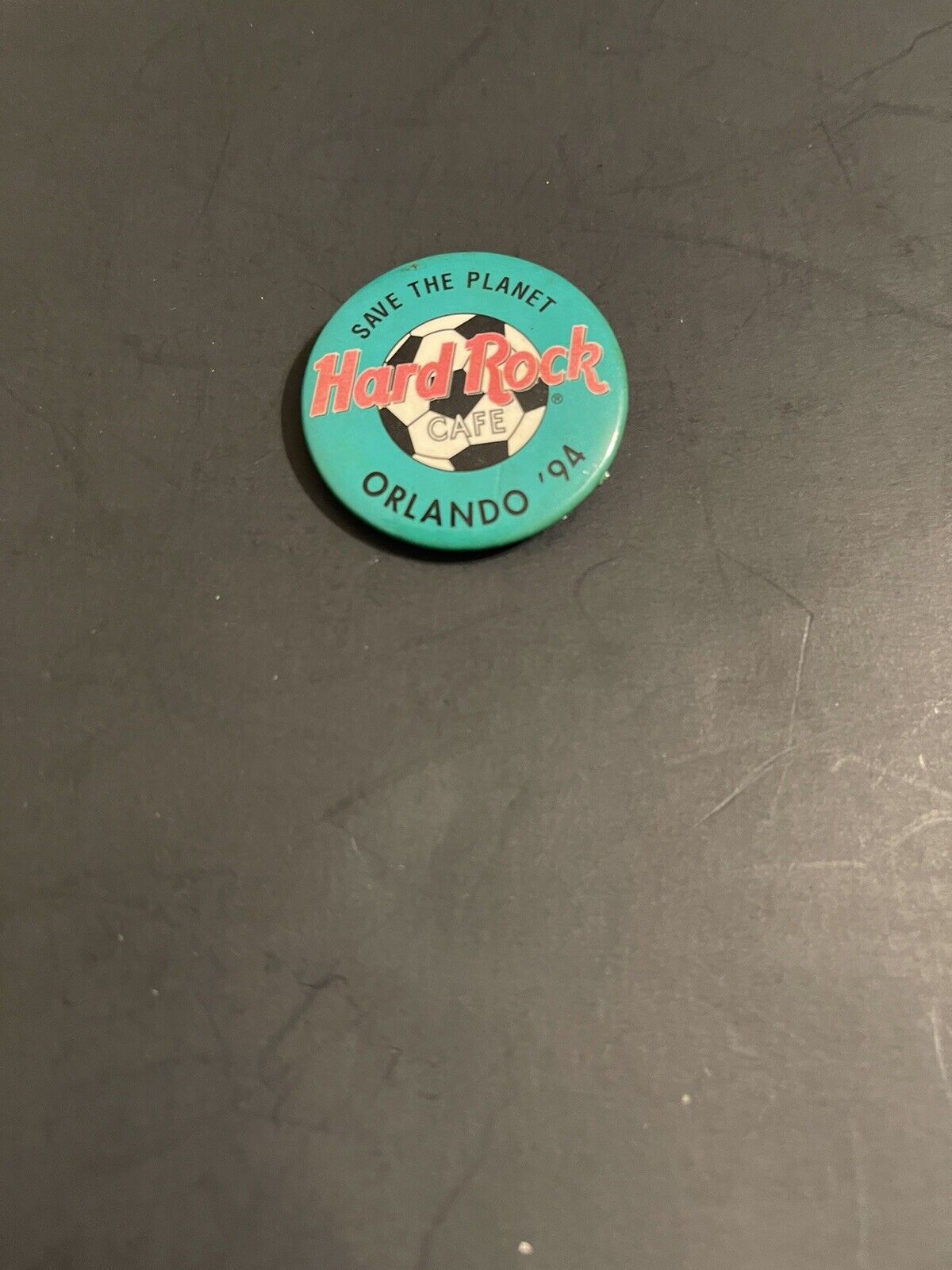 Vintage Hard Rock Cafe Save The Planet Orlando 94 Button Pin
