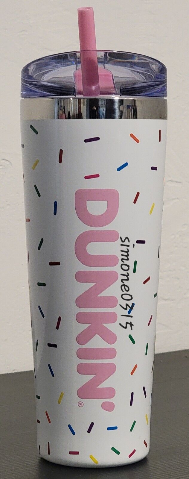 Dunkin Donuts Bermuda - 24oz - Stainless Steel Insulated Travel Tumbler  - White