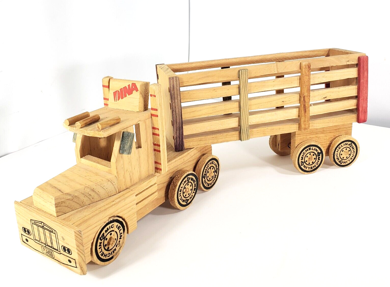 Wooden Semi Truck Toy and Trailer Handmade  17.25\
