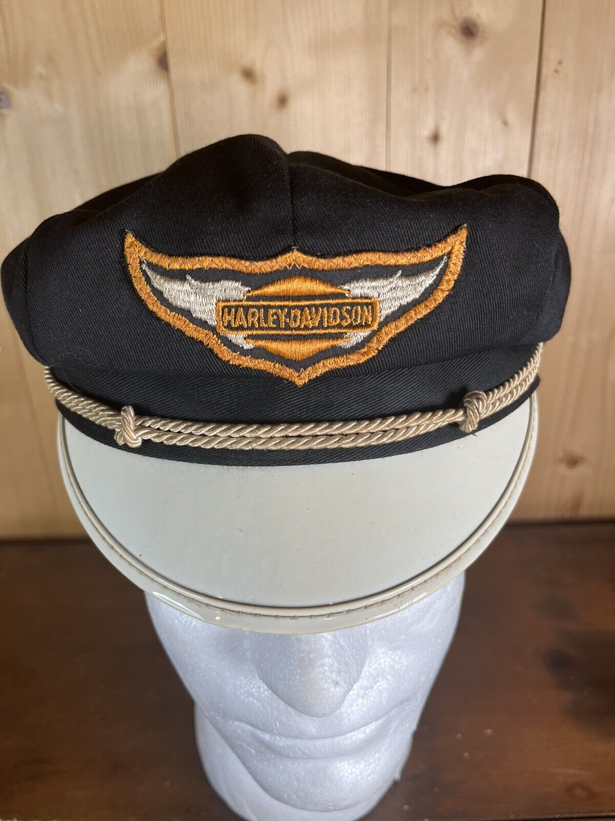 Vintage 40’s 50s Harley Davidson Motorcycle cap hat Size 5 7/8.