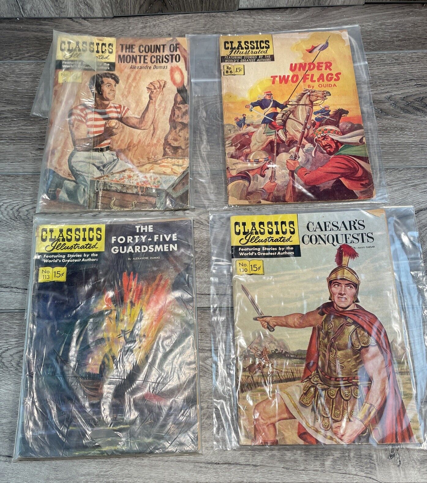 CLASSICS ILLUSTRATED Comics Lot of 4 Under Two Flags, Monte Cristo 3 86 113 130