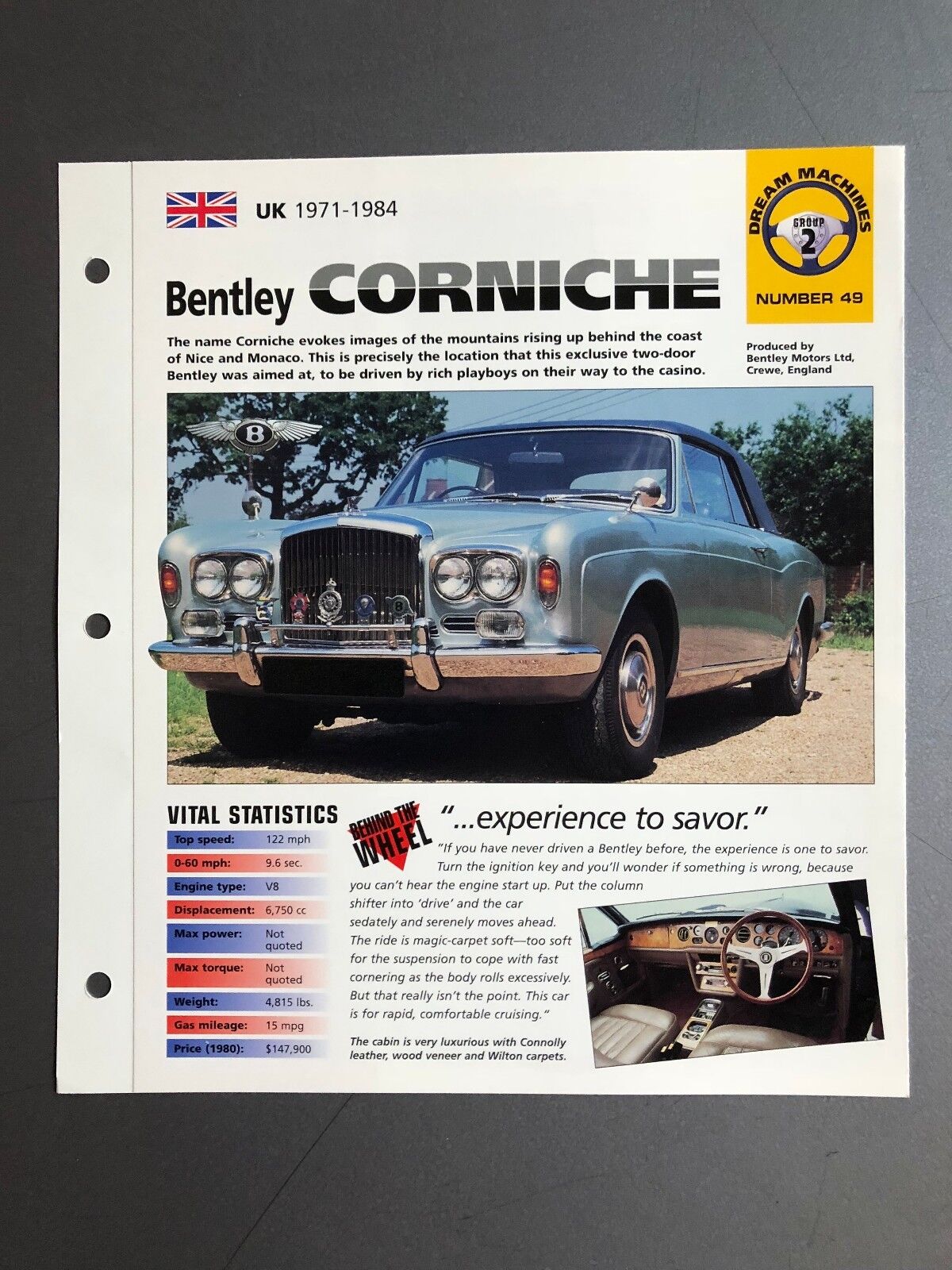 1971-1984 Bentley Corniche IMP \