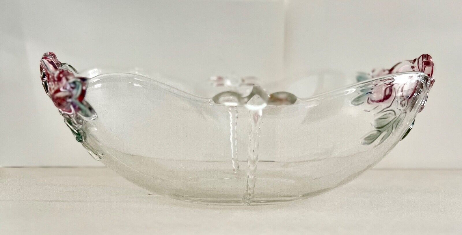 Vintage Mikasa Dusty Rose Glass Serving Bowl **