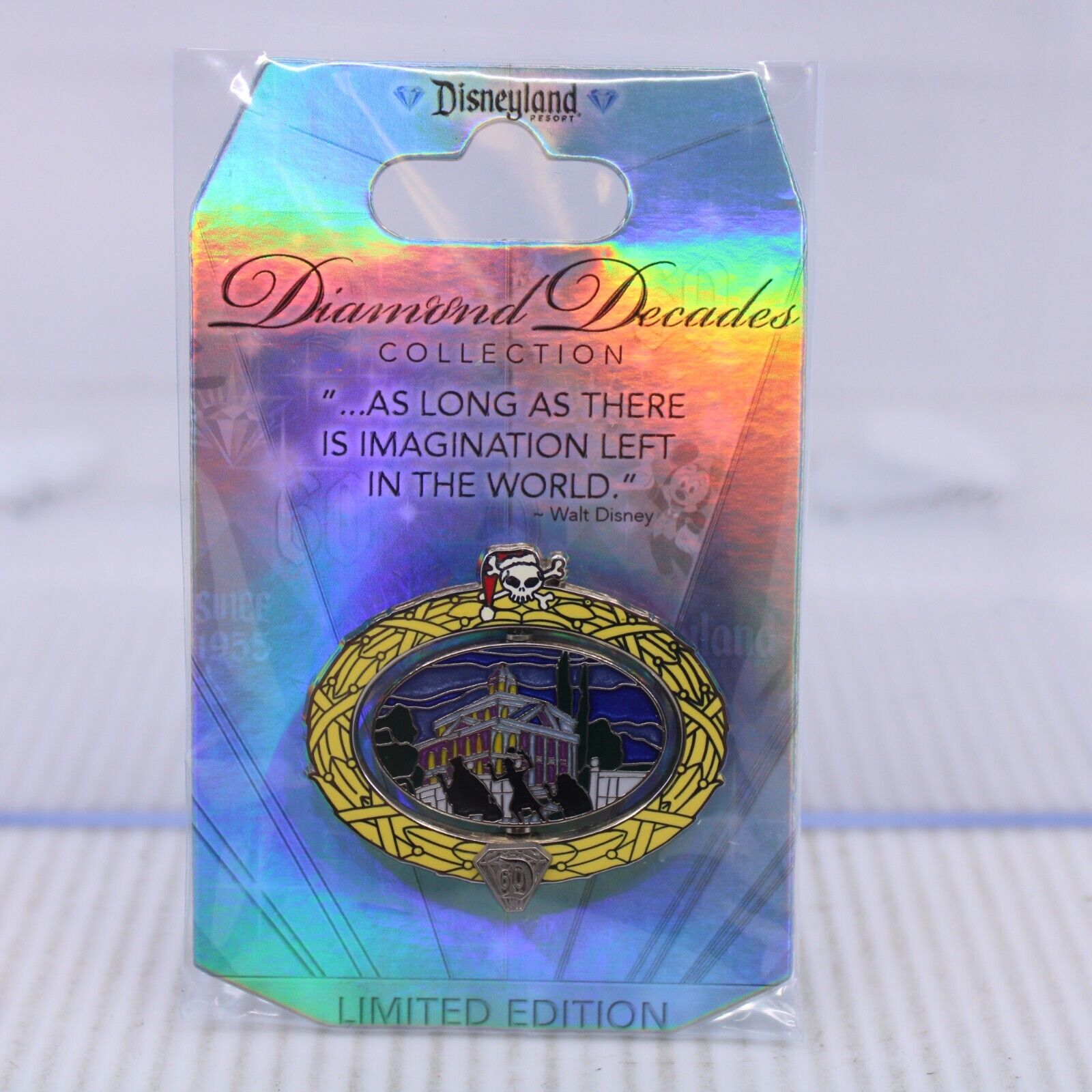 C2 Disney DLR Disneyland LE Pin 60th Anniversary Diamond Decades Haunted Mansion