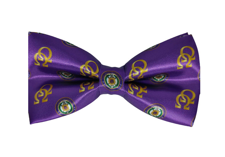 Omega Psi Phi RQQ bow tie, Purple RQQ Omega Psi Phi , RQQ Double Hook bow tie