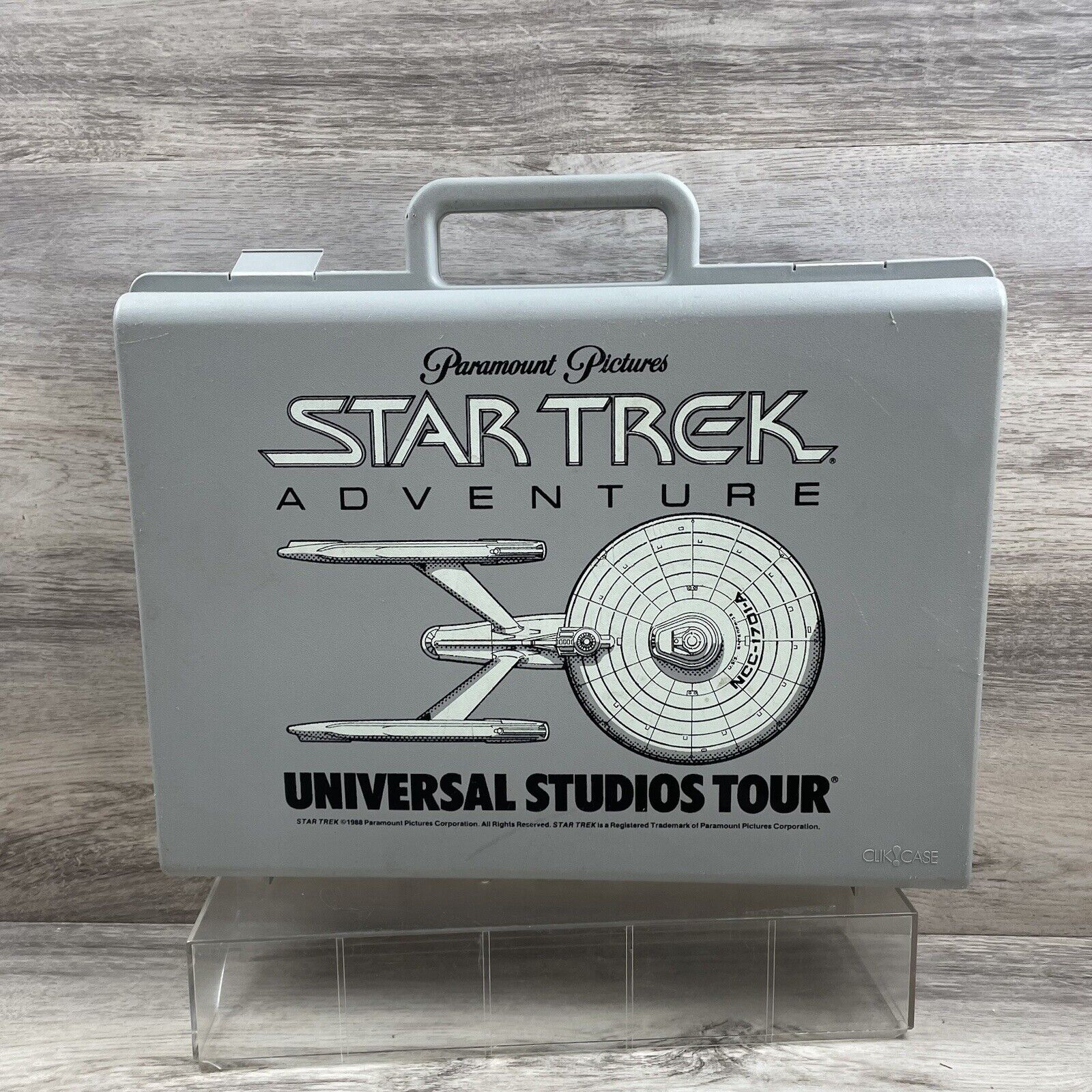 1988 STAR TREK ADVENTURE: PARAMOUNT PICTURES UNIVERSAL STUDIOS TOUR CLIKCASE