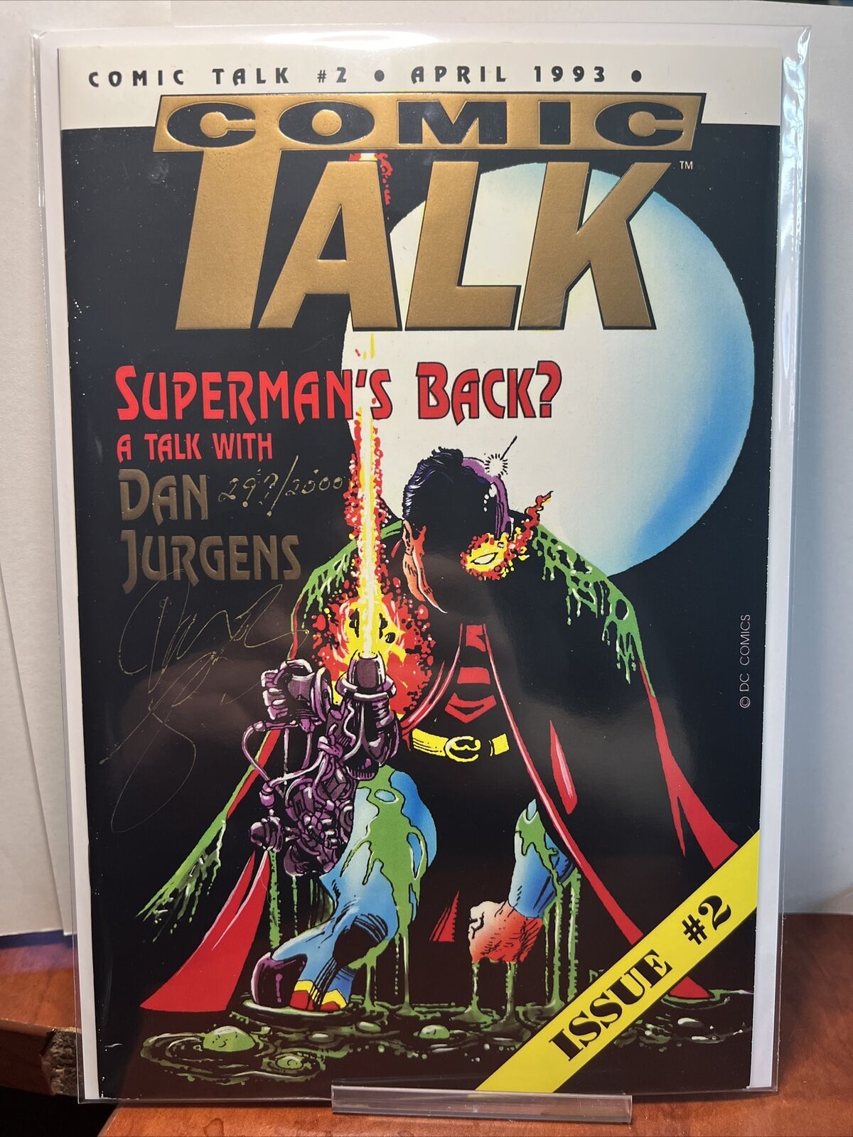 Comic Talk #2 Dan Jurgens Signature With Coa Dc Comics Good Edition 299/2000