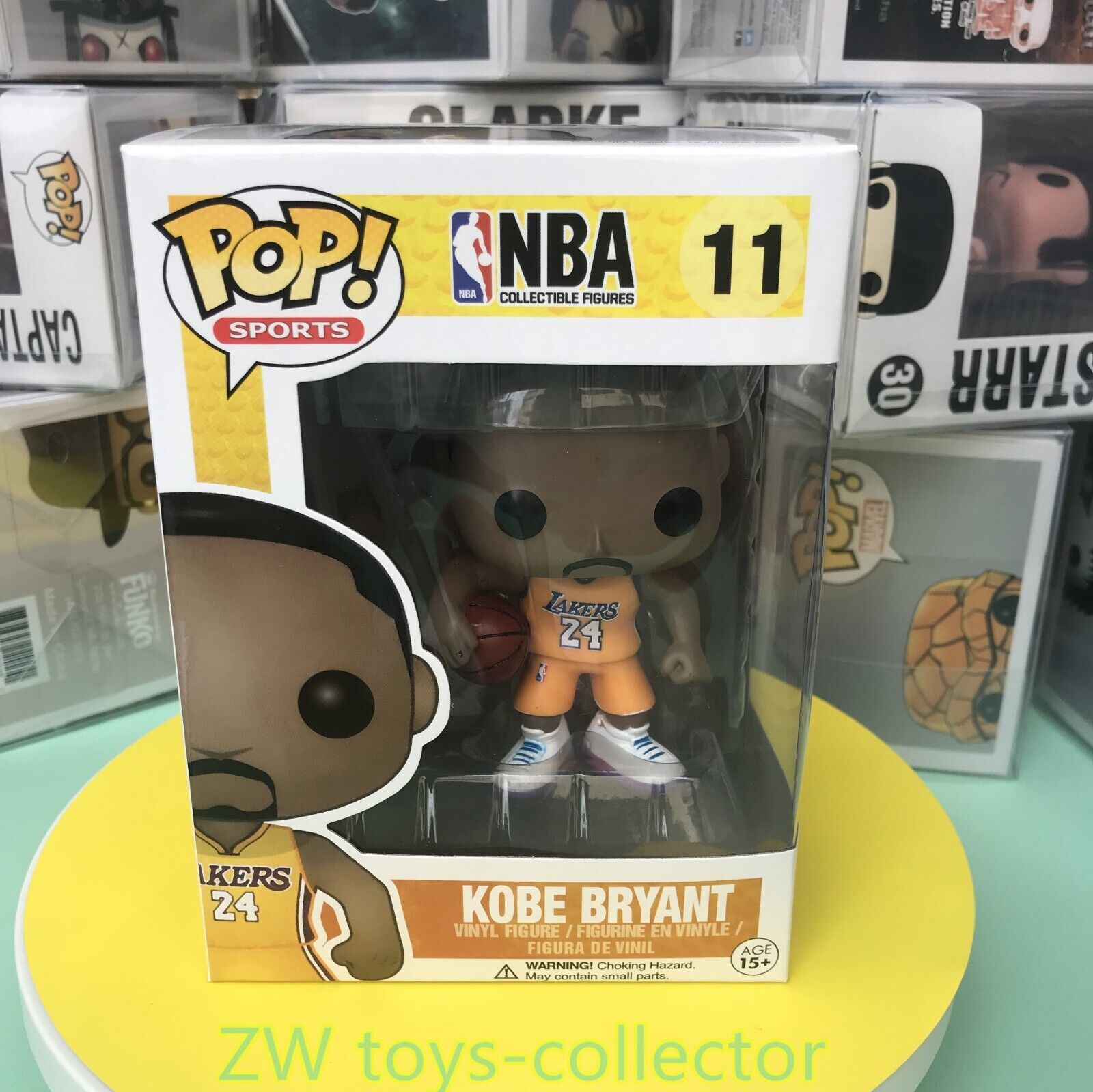 Pop Kobe Bryant #11 Yellow Jersey Retired Vaulted  MINT W/NEW Protector