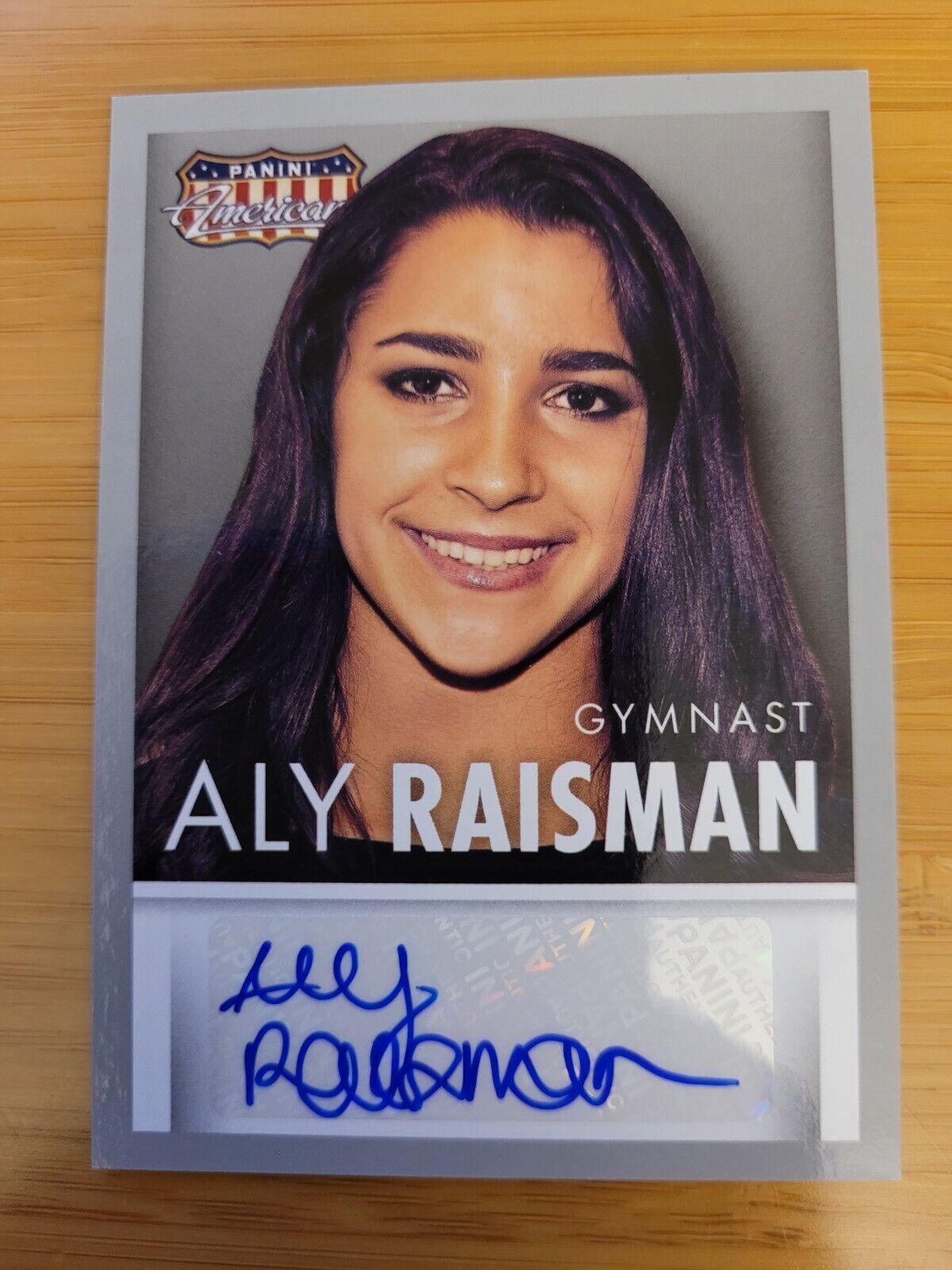 Aly Raisman Auto 2015 Panini Americana Olympic Gymnast Autograph Super Clean🏅🥇